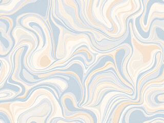 Abstract background with flowing beige and blue waves in a smooth, calming pattern.