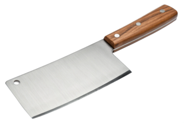 Cleaver knife isolated on white. 