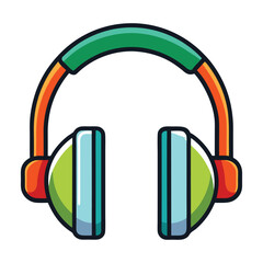 headphone vector art with white background