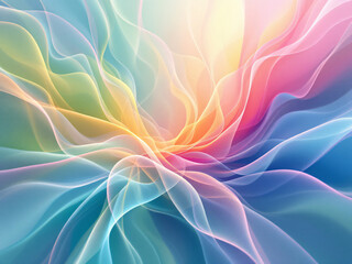 Obraz premium Abstract background with flowing beige and blue waves in a smooth, calming pattern.