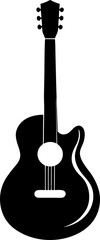 Fototapeta premium guitar-icon-silhouette