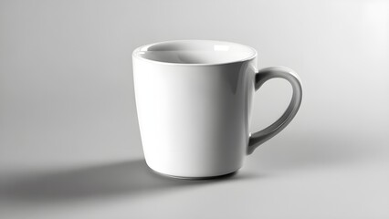 High-resolution PNG format ceramic coffee mug with a simple design isolated on a clear background, perfect for product presentation and branding