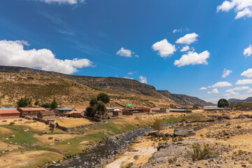 Pampachiri Stone Forest in Andahuaylas Peru. It is a spectacular rocky landscape in pointed or mushroom shapes, product of the eruption of the Qarwarasu and Sotaya volcanoes. 