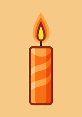 burning candle light icon design isolated






