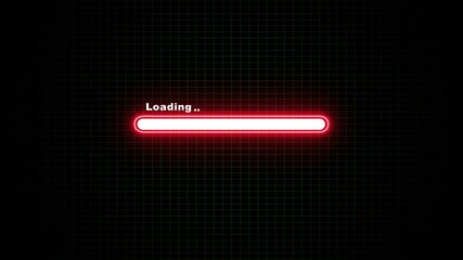 Simple Loading bar screen progress animation. Progress loading bar 0-100 percent with Alpha Channel Transparent Background  loading bar progress countdown animation.