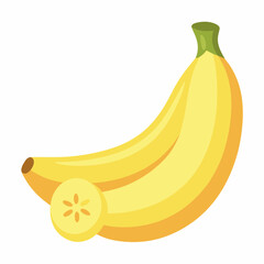 banana fruit white background icon isolated

