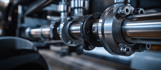 Fototapeta premium Close-up of industrial pipeline system.