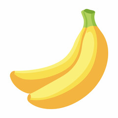 banana fruit white background icon isolated

