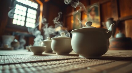 teapot and cups
