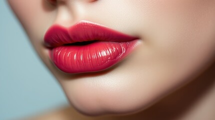 close up lips of woman