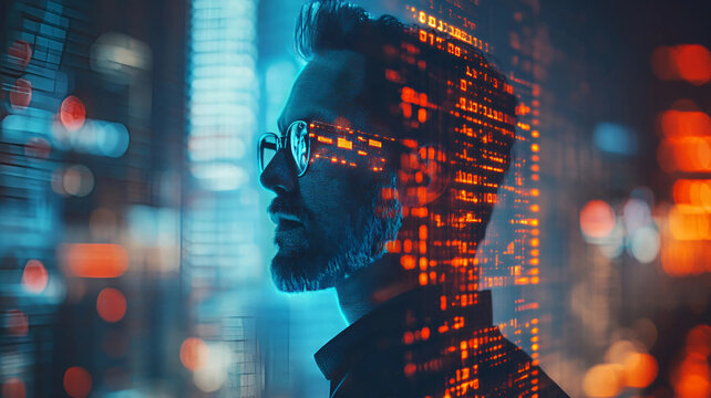 Asesor financiero hologr&aacute;fico, que simboliza las finanzas personales impulsadas por la IA