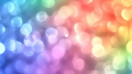 Fototapeta premium Colorful bokeh background displaying blurred hues in rainbow spectrum for artistic inspiration and vibrant designs