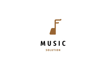 Musical logo design solution with music note image