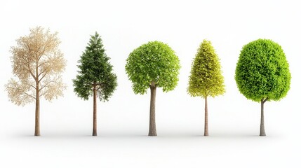 Showcasing assorted trees from diverse climates at standard display nature's beauty in varied environments for educational insights