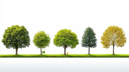 Exploring unique canopy structures of trees in standardized alignment a visual guide to nature's diversity