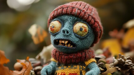 Festive Christmas Doll Decoration Toy Art Figure with Santa Claus Hat and Winter Ornament Face