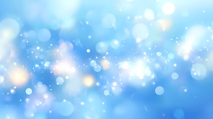 Obraz premium Effervescent blue bubbles with sparkling light effects and abstract glow. Effervescent. Illustration