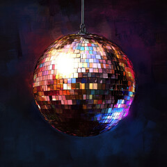 Obraz premium New Year Celebration with a Radiant Discoball