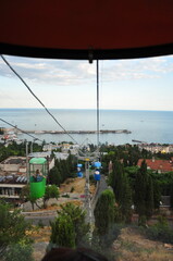 cableway in Crimea with sea view 