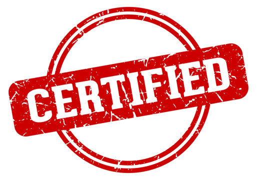 CERTIFIED stamp