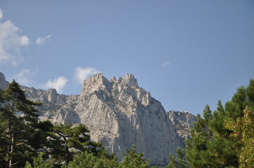 mountains in Crimea rocky and green