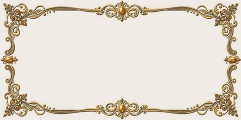 Obraz premium Ornate vintage frames in gold and silver colors with intricate floral designs, design, vintage, elegant