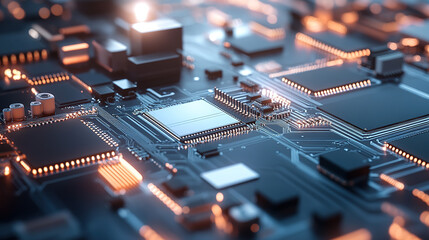 Circuit components meticulously arranged on a development board, showcasing innovation and precision in electronic engineering, where every element plays a crucial role in creating functional technolo