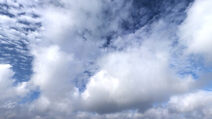 鱗雲の空　3DCGレンダリング
