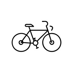Fototapeta premium Minimalist bicycle icon representing eco-friendly transportation and fitness