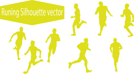 Running silhouete vector
