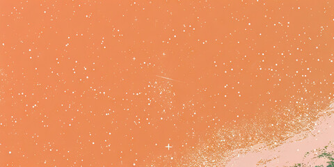 Fototapeta premium Abstract Image of Peach-Colored Sky with White Dots and Streak
