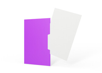 Folder with Letter and Card Mockup