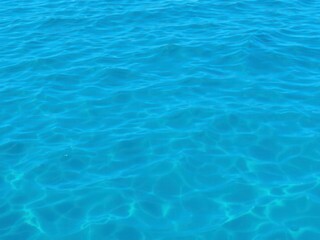 Obraz premium Blue water wave texture background resembling a tranquil ocean surface, texture, blue, sea