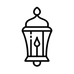 Minimalist lantern icon symbolizing light, tradition, and cultural festivals