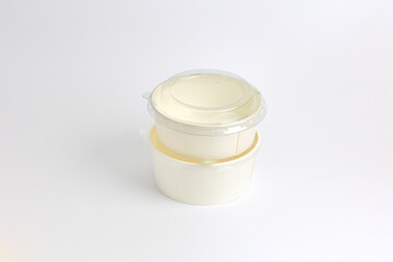 Minimalist White Takeout Containers with Lids