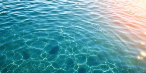 Obraz premium Crystalline water reflecting sunlight, creating mesmerizing ripples, nature, tranquility, peaceful
