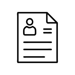 Minimalist resume document icon symbolizing job applications and professional profiles