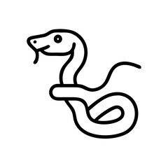 Fototapeta premium Minimalist snake icon symbolizing reptiles, wildlife, and nature conservation