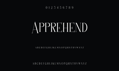 Luxury serif font in modern style. Elegant wedding alphabet letters font and number. Typography Luxury classic lettering serif fonts decorative vintage retro logo