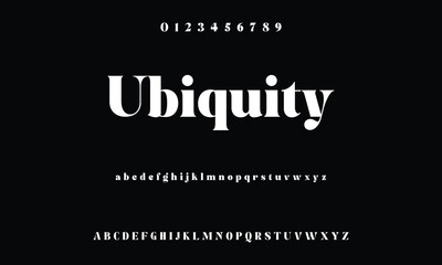 Elegant and modern serif alphabet font uppercase and numberfonts victorian typeface