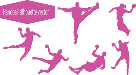 Handball silhouette vector
