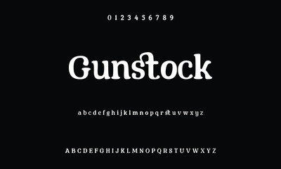 Elegant and modern serif alphabet font uppercase and numberfonts victorian typeface