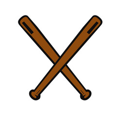 Crossed Baseball Bats