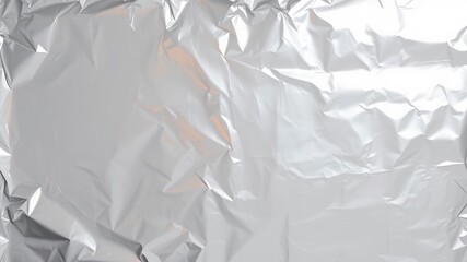 Shiny silver foil texture with crumpled effect, crumpled, metal
