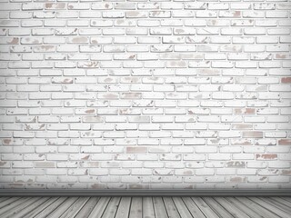 White brick wall with a clean and minimalistic design, perfect for adding texture and depth to any background setting, wallpaper, room