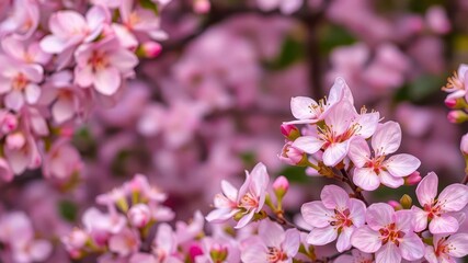 Fototapeta premium Vibrant spring flowers in full bloom on textured paper background, fresh, harmony