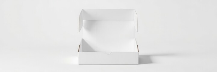 White clear folding carton box with diecut design for packaging or display purposes, carton, folding