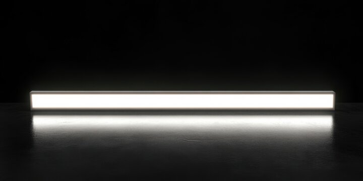 Stylish neon rectangular border glowing in white, glowing softly against the deepest black backdrop