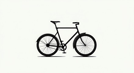 Fototapeta premium Cycle black and white Silhouette isolated background, Silhouette of a carbon fiber road racing bicycle