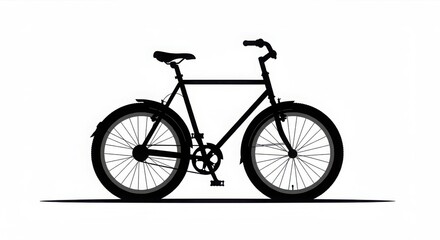 Fototapeta premium Cycle black and white Silhouette isolated background, Silhouette of a carbon fiber road racing bicycle